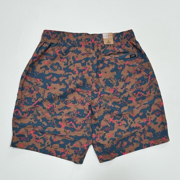 prAna Men's Medium Pull On Metric E-Waist Board 8" Stretch Shorts Fresca Camo - Picture 5 of 10
